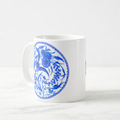 Mug Floral Jacobéen chinois antique - Bleu de Cobalt (Devant gauche)
