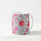 Mug Floral jacobéen, rose et gris foncé (Devant droit)
