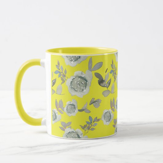 Mug floral jaune (Gauche)