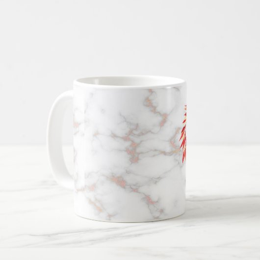 Mug Floral Laurel Lettre initiale Nom du monogramme (Devant gauche)