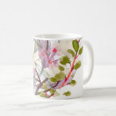 Mug Floral Leaves Art – Elegant Flowers and Botanical (Devant droit)