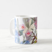 Mug Floral Leaves Art – Elegant Flowers and Botanical (Devant gauche)