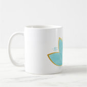 Mug Floral Lotus Seafoam Blue & Faux Gold (Gauche)
