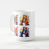 Mug Floral MAMA personnalisé (Devant gauche)