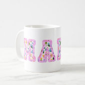 Mug Floral Mama Retro Maman Boho Mère (Devant gauche)