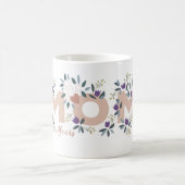 Mug Floral Maman Fête de la mère Nom personnalisé & An (Centre)