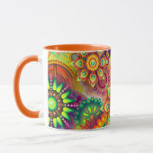 Mug Floral Mandala Collage psychédélique (Gauche)