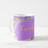 Mug Floral marbré violet personnalisé (Devant gauche)