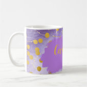 Mug Floral marbré violet personnalisé (Gauche)