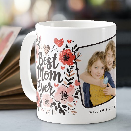 Mug Floral Meilleure maman jamais photo