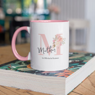 Mug Floral mère initiale mère