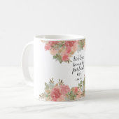 Mug Floral moderne 1 John 4:19 (Devant gauche)