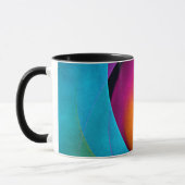 Mug Floral moderne Art Abstrait rose Bleu Motif #17 (Gauche)