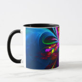 Mug Floral moderne Art Abstrait Rouge Bleu Motif #15 (Gauche)