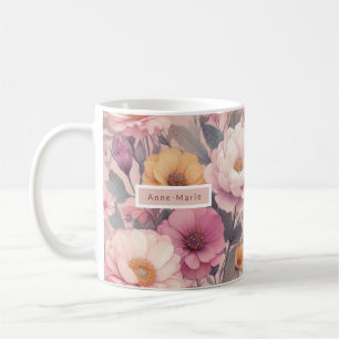 Mug Floral moderne rose rose girly élégant élégant