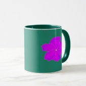 Mug Floral moderne violet vert émeraude (Devant droit)