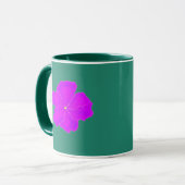 Mug Floral moderne violet vert émeraude (Devant gauche)