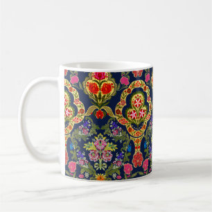 Mug Floral moghole ethnique : Motif bleu sans voile