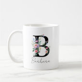 Mug  Floral Monogram – Letter B (Gauche)