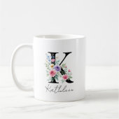 Mug  Floral Monogram – Letter K (Gauche)