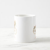 Mug Floral Monogram Vintage Bike (Centre)