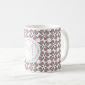 Mug floral. monogramme (Devant droit)