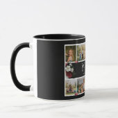 Mug Floral Monogramme Photo personnalisée Collage mère (Gauche)