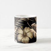 Mug Floral Motif sans couture avec Feuilles. (Centre)