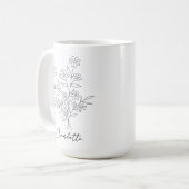 Mug floral, Mug personnalisé, Fête des mères, Anni (Devant gauche)