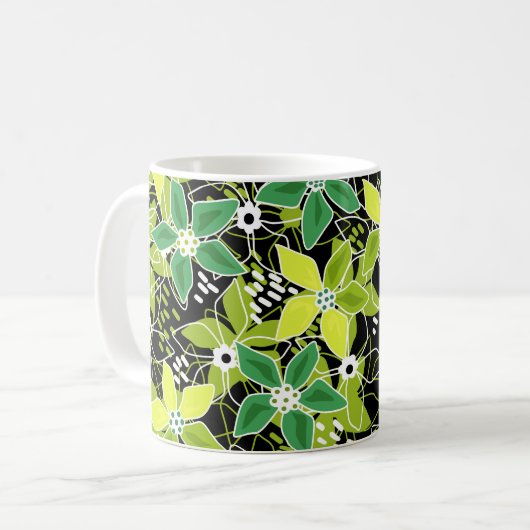 Mug Floral multicolored sketch retro autumn (Devant gauche)