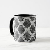 Mug Floral noir-blanc (Devant gauche)