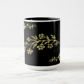 Mug Floral noir et or (Centre)