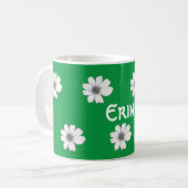 Mug Floral Nom personnalisé Irish Green (Devant gauche)