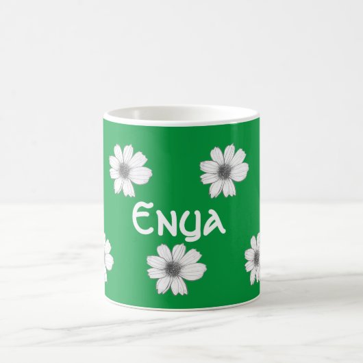 Mug Floral Nom personnalisé Irish Green (Centre)