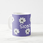 Mug Floral Nom personnalisé violet (Devant gauche)