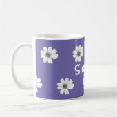 Mug Floral Nom personnalisé violet (Gauche)