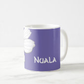 Mug Floral Nom personnalisé violet (Devant droit)