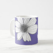 Mug Floral Nom personnalisé violet (Devant gauche)