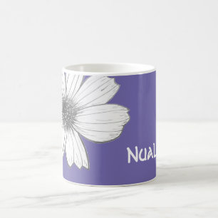 Mug Floral Nom personnalisé violet