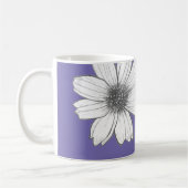 Mug Floral Nom personnalisé violet (Gauche)