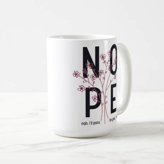 Mug Floral Nope (Devant droit)