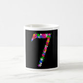 Mug Floral Number Seven Botanical Flower Design