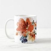 Mug Floral orange et bleu (Gauche)