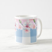Mug Floral orchidée à cristal bleu (Devant droit)