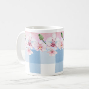 Mug Floral orchidée à cristal bleu