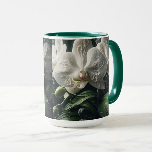 Mug Floral Orchidée blanche (Devant droit)