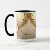 Mug Floral Orné Doré (Gauche)