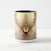 Mug Floral Orné Doré (Centre)