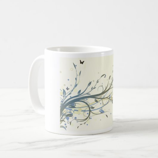 Mug Floral papillon (Devant gauche)