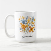 Mug floral personnalisé pour grand-mère avec amour (Gauche)